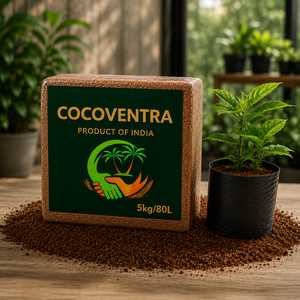 Cocopeat de Qualité Supérieure à Faible Teneur en EC, 5Kg, 6mm, Tamisé, 80L, Haute Expansion, Fournisseur, Exportateur, Grossiste Inde FOB CIF - Product Image 1
