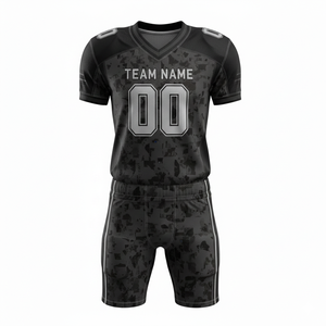 Conjunto Personalizable de Uniforme de Fútbol Americano con Camiseta y Pantalones Cortos con Posición para Logotipo Frontal - Product Image 1
