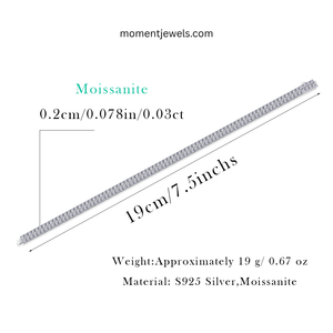 GRA Certified Moissanite <b>Bracelet</b> for Women Luxury 925 Sterling Silver Geometric Chain <b>Bracelet</b> Premium Lady Style Fine Jewelry - Product Image 5