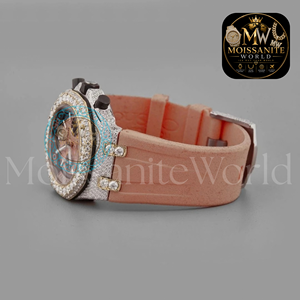 Premium Antique Square Hip Hop Moissanite Diamond Quartz Unisex Stainless Steel Bracelet <b>Watch</b> Limited Edition 20mm Band Analog - Product Image 3