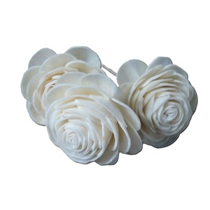 ดอกไม้โซล่าทำมือจากไม้ธรรมชาติหลากชนิดพร้อมก้านสีขาว ใช้สำหรับตกแต่งและกระจายกลิ่นหอม พร้อมเชือกฝ้ายสำหรับดิฟฟิวเซอร์ - Product Image 5