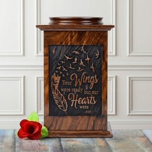 Wooden Pet Cremation Urns Handcrafted Carved <b>Dogs</b> Cat <b>Ashes</b> Funeral Memorial Box Wooden Pet Cremation Urn By Falah International - Product Image 5