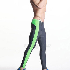 Hot Selling <b>Men's</b> Gym <b>Tights</b> Spandex/Nylon <b>Compression</b> Quick Dry Breathable Fitness <b>Tights</b> Custom Size Solid Color - Product Image 4