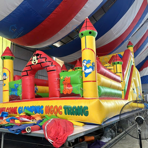 <b>Inflatable</b> Play House Bouncer 5m x 10m Viet Nam Gaming Application PVC material Easy Setup Features Amusement parks - Product Image 6