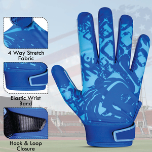 Gants de receveur de football Ultimate Pass Catching avec sangle de poignet réglable sécurisée et manipulation supérieure du ballon – Accessoires sportifs - Product Image 3