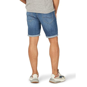 Shorts de Mezclilla Personalizados para Hombre, Color Azul Claro, Estilo Casual, Corte Recto, Lavado, para Uso Diario - Product Image 2