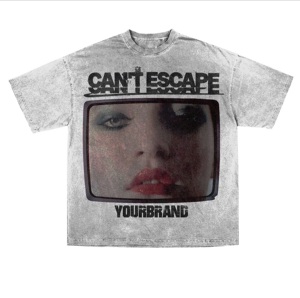 Camisetas de Algodón Grueso para Hombre, Estampado Gráfico, Manga Corta, Estilo Vintage, Verano, Alta Calidad, Precio de Fábrica, en Stock - Product Image 1