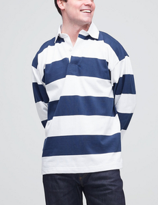 Custom OEM Logo Vintage Men's <b>Rugby</b> Jersey for Polo Breathable Stripe Long Sleeve Sports Jersey High Quality <b>Rugby</b> Polo Shirt - Product Image 5