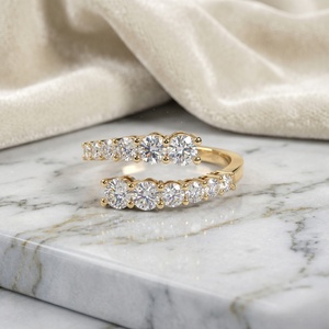 1.00CTW Round Cut Prong Set Cluster <b>Statement</b> <b>Ring</b> - Product Image 2