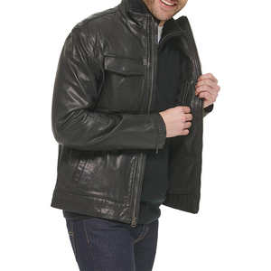 Veste en cuir pour homme de qualité supérieure, veste en cuir personnalisée pour l'extérieur, avec le meilleur matériau en cuir de vache véritable, vestes pour homme - Product Image 3