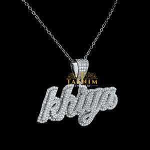 Pendentif Iced de Haute Qualité en Argent Sterling 925 Plaqué Or Rose, Moissanite Flamme Hip Hop Certifiée Unisexe pour TASNIM - Product Image 5