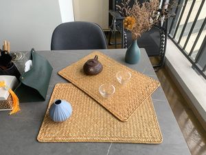 Set de table rectangulaire en bambou |   Tapis de table tissé à la main, design classique, artisanal, durable et écologique, pour la maison et les restaurants, Orion Handicraft - Product Image 3