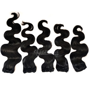 Extensiones de cabello humano 100% de alta calidad, sin procesar, sin procesar, estilo ondulado, cutículas alineadas, ondas naturales, venta al por mayor - Product Image 1