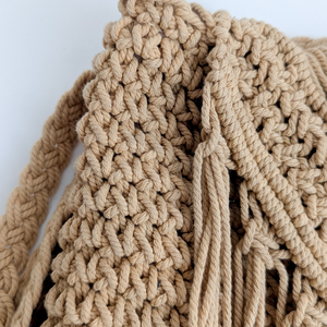 JNC Macrame Handmade Boho Macrame Bag Flap Zipper Crossbody Strap Unisex for Beach Picnic Daily Use - Product Image 3