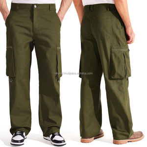 Pantalon cargo confortable pour homme, décontracté, athlétique, en coton, coupe ample et droite, par VIKY INDUSTRIES - Product Image 4
