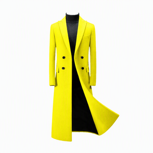 Elegante Abrigo Largo de Lana para Mujer, Negro, Doble Botonadura, Solapa con Muescas, Grueso, para Invierno - Product Image 6