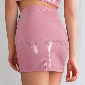 Falda de cuero plisada de primera calidad al por mayor 2025, faldas de cuero plisadas personalizadas, falda de PU plisada para mujer con logo personalizado - Product Image 4