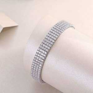 Bracelet en moissanite et or pour femme et homme, design à taille mixte, diamant cultivé en laboratoire, pour mariage - Product Image 2