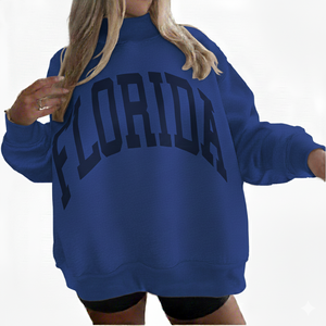 Servicio OEM/ODM, Sudadera Ligera de Cuello Alto para Mujer, Estilo Casual, Poliéster/Algodón, con Impresión de Logotipo Personalizado - Product Image 5
