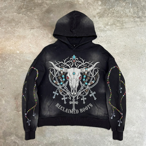 Sudadera con Capucha Extra Grande de Algodón Grueso, Mercancía Personalizada con Logotipo Bordado, Impresión DTG DTF, Ropa al por Mayor OEM ODM - Product Image 1
