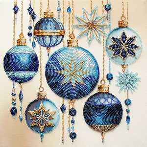 Ornement de Noël traditionnel en coton brodé fait main pour arbre de Noël – Écologique et durable 15 cm - Product Image 5