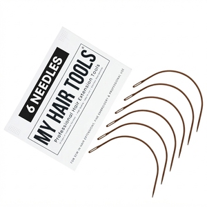 Best Selling <b>C</b>-Shape Hook Needles Small Packet Lightweight Surgical Grade Stainless Steel Hair Weaving Styling Tool for - Product Image 2