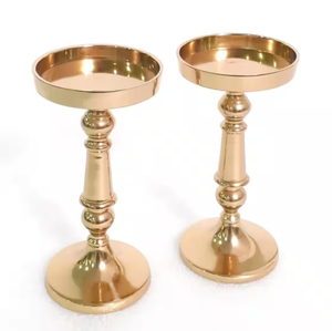 Support de bougie pilier vintage en laiton fait main pour mariage, événement festif, support décoratif de luxe en fer pour bougie, pour la décoration intérieure et la table - Product Image 3