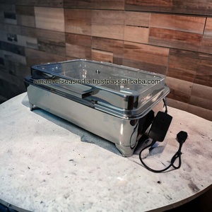 Plats de service chauffants électriques en acier inoxydable moulé de haute qualité pour buffets, fêtes et mariages (vente en gros) - Product Image 2