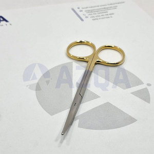 Tijeras Quirúrgicas de Disección TC con Mango Dorado Manual, Marca del Cliente AZ-H-418, con Inserciones de Carburo de Tungsteno para Uso Quirúrgico - Product Image 5