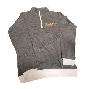 Veste de sport pour hommes et femmes printemps automne quart zip manches raglan pull debout sweat demi fermeture éclair sweat ample - Product Image 1