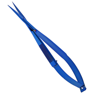 Tijeras para Cutículas de Acero Inoxidable con Acabado Espejo de 5 Pulgadas, Cuchillas Ultra Afiladas, Tijeras para Manicura, Color Titanio, Tijeras para Pestañas - Product Image 1