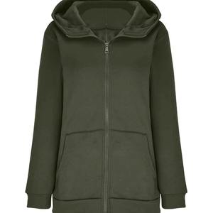 Unisex Custom Printed Front Breathable Windproof Eco-Friendly Full Zip Fleece Embroidered Hooded Winter Hip Hop Style Wholesale - Product Image 4