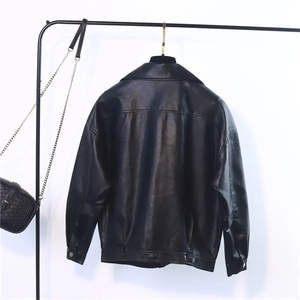 Veste en cuir respirante de haute qualité pour femme, style mode, vêtement d'extérieur décontracté, coupe-vent, imperméable, fermeture éclair, écologique - Product Image 5