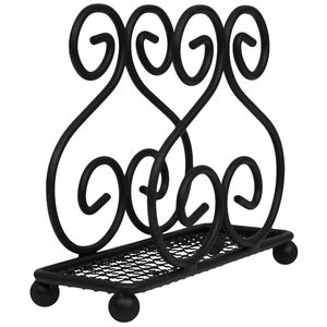 Top Arrival Minimalist Design Matte <b>Black</b> Powder Coated Finished Iron Napkin Holder For Outdoor Dining Restaurant Tableware - Product Image 5