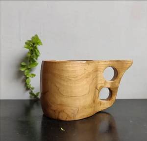 Copa de madera natural de estilo elegante, personalizada para vino, agua, bebidas, vajilla, al mejor precio. - Product Image 4