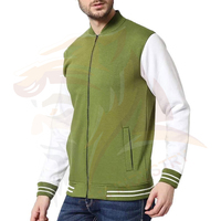 Veste universitaire pour homme en laine/viscose avec col montant, broderie chenille et manches personnalisées, style baseball, vente en gros de haute qualité