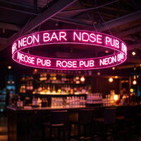 Pendentif en acrylique personnalisé, panneau néon en acrylique, néon LED pour plafond, idéal pour la décoration de bars, discothèques, salles de jeux et de maison.