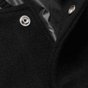 ผู้ผลิต OEM รับผลิตตามสั่ง เสื้อแจ็คเก็ตเบสบอลทรงบอมเบอร์คุณภาพสูง ปักลายเชนิลล์ หนัง PU เสื้อแจ็คเก็ตวาร์ซิตี้สำหรับผู้ชาย - Product Image 4