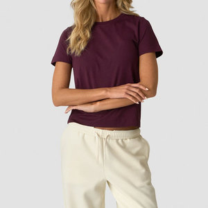 Custom Color Quick Dry <b>Athletic</b> Fitness T-Shirt Wholesale Low Price Short Length Round Neck Cotton Material Knitted Tee - Product Image 6