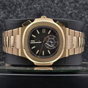 Reloj de Hombre Premium en Oro Rosa, Bisel Octagonal, Cronógrafo, Mecánico, Correa de Acero, Luminoso, Deportivo y de Lujo - Product Image 1