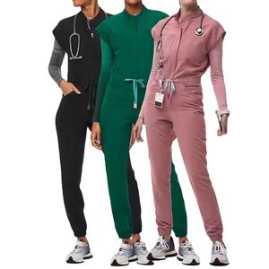 ชุดสครับผ่าตัดแบบสั้นแขนสั้นสำหรับทุกเพศ ผลิตจากผ้าทอ พร้อมคุณสมบัติตรวจจับเข็มและบริการ OEM แบบไร้รอยต่อ - Product Image 6