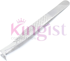 Professional Stainless Steel Eyelash Extension Tweezers Set with <b>Precision</b> Angled Tips Anti Slip Grip for Salon Lash Artists Pro - Product Image 3