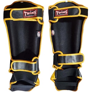 Protège-tibias de boxe professionnels de haute qualité, en cuir de vache véritable, protège-tibias d'entraînement MMA, dernier design, protection pour adultes - Product Image 2