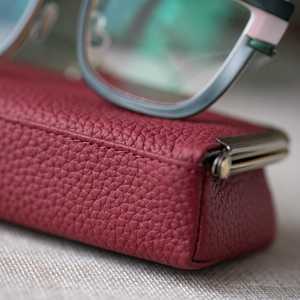 Genuine Leather <b>Reading</b> <b>Glasses</b> Case Slim Fit Eyewear Protector Manufacturer Direct Export LGC-0031 - Product Image 3