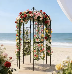 Panneaux de clôture extérieurs en fer forgé classique, écologiques, thermolaqués 3D pour villas et bâtiments de jardin, fabriqués au Vietnam - Product Image 1