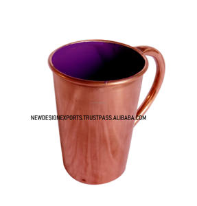 Tasses en cuivre écologiques de luxe modernes avec couvercle en métal jetable fêtes de mariage colorées accessoires pour boire Noël Halloween - Product Image 5