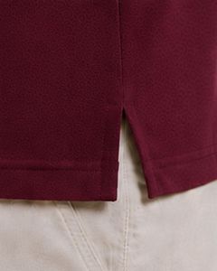 Polo Borgoña para Hombre, Manga Corta, Tela Piqué de Algodón, Diseño Jacquard Informal, Cuello Camisero, Lujoso, Verano, Personalizado - Product Image 3