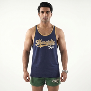 Australia USA True Sizing Men's White Tank <b>Top</b> With Red Logo Print Casual Style O-Neck Sleeveless <b>Top</b> - Product Image 3