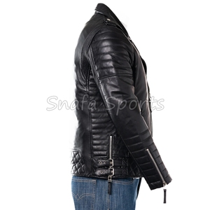 Retail Supply Market New Arrival Latest Design Apparel Clothing Windproof Press Button Cuffs Sheepskin <b>Leather</b> <b>Jacket</b> - Product Image 5