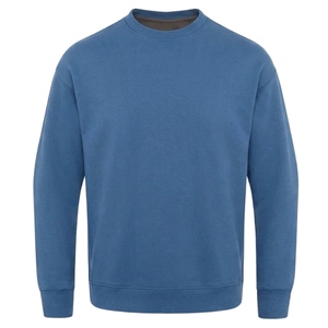 เสื้อสเวตเชิ้ตผู้ชาย คอตตอนสีพื้น ทรงหลวม สวมใส่สบาย พิมพ์ลาย แขนยาว คอกลม ไหล่ตก - Product Image 5